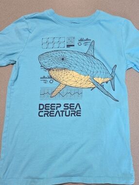 Carter's Light Blue Shark Graphic Tee
